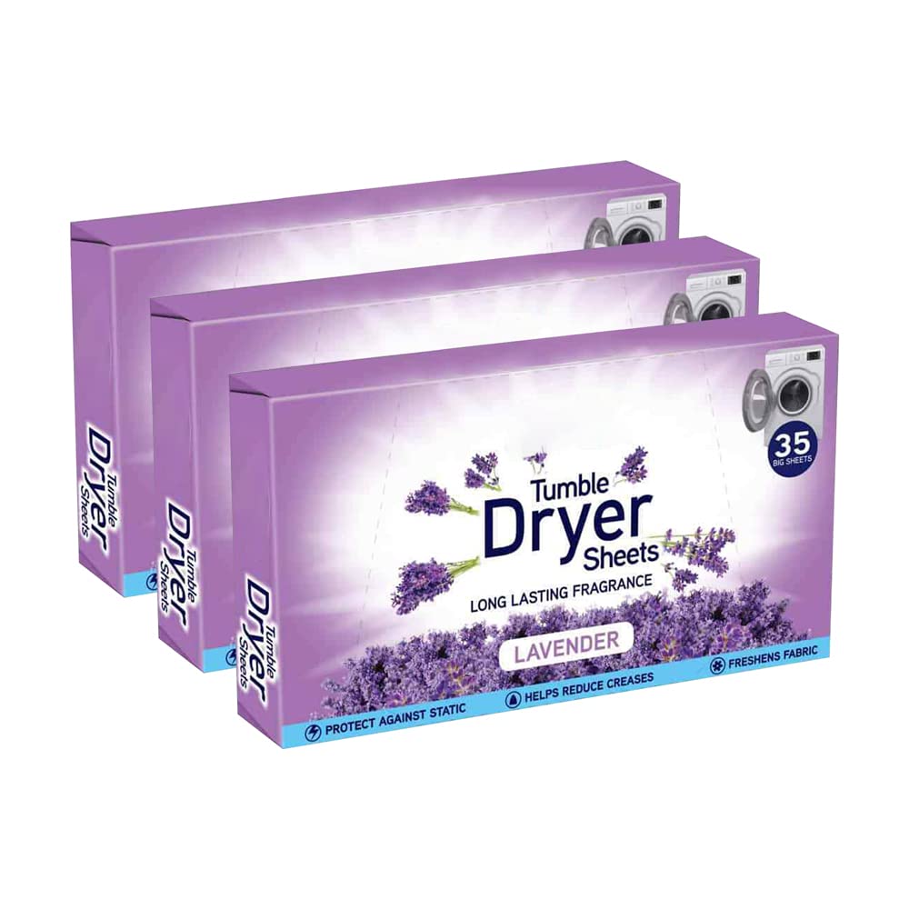 KARRMA - Lavender Tumble Dryer Sheets (105 Sheets, Pack of 3) 1