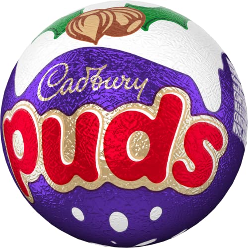 Cadbury Christmas Dairy Milk Puds Multipack, 48 Chocolate Puds with Truffle Centre, Hazelnut & Rice Crisps 10
