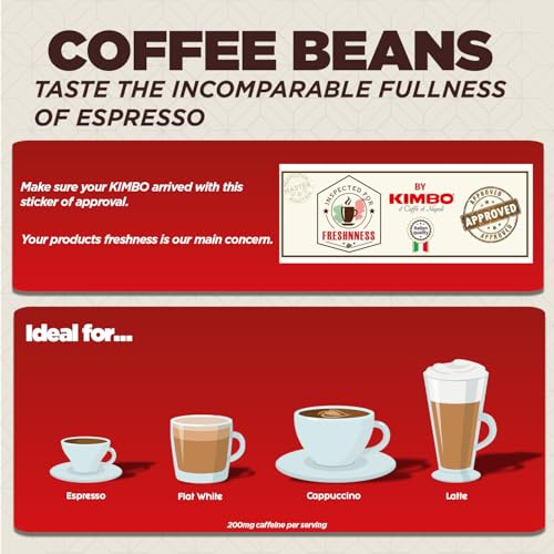 Kimbo Caffè Crema Classico Whole Coffee Beans, Light Roast, 1kg Bag 8