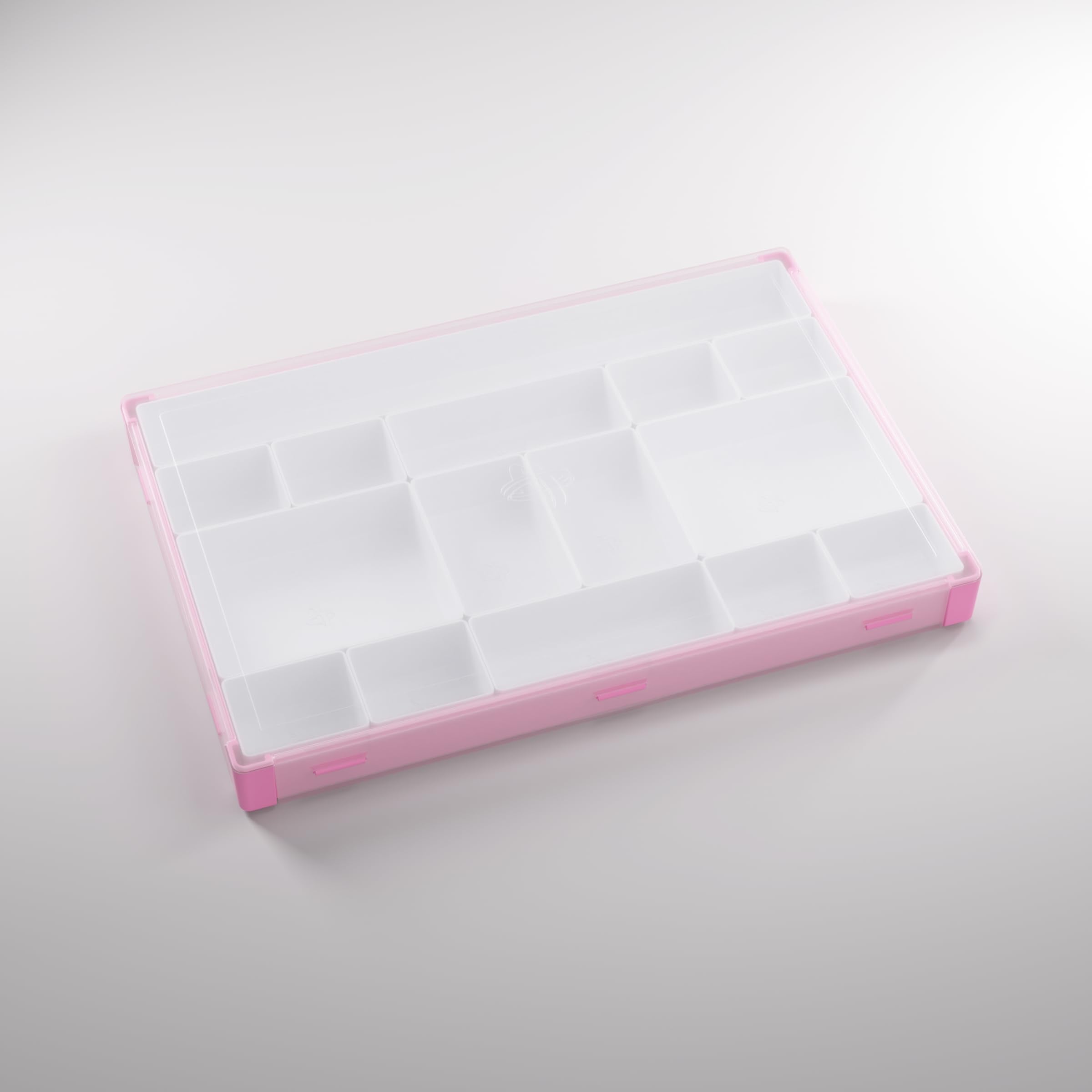 Gamegenic Token Silo XL Pink/White – Board Game Storage with 15 Removable Compartments