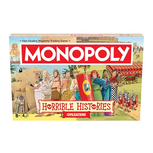 Winning Moves Horrible Histories Ancient Civilisations Monopoly Classic Edition Board Game | 2-6 Players | Ages 8+