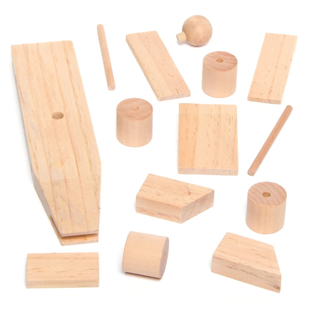 Baker Ross Paint Your Own Wooden Racing Car Craft Kit - 2 Pack, 17.5cm Long | Ages 5+