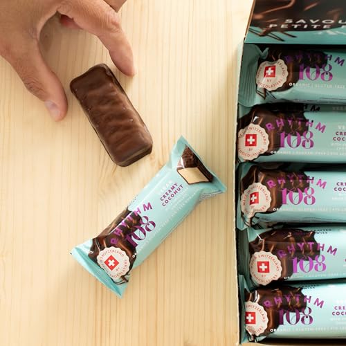 Rhythm 108 - Swiss Vegan Creamy Coconut Bar with Dark Chocolate (15 x 33g)