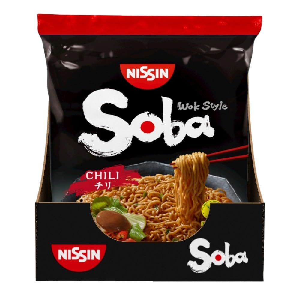 NISSIN Soba Wok Style Chilli Flavoured Instant Noodles - 111g Packet (Pack of 9) 3