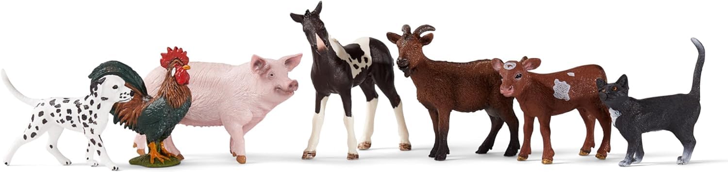 SCHLEICH Farm World - 7 PC Farm Animal Playset with Realistic Figurines for Kids 3+