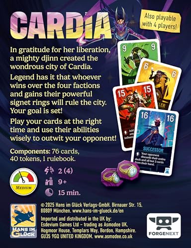 Hans im Glück Duel for Cardia Board Game