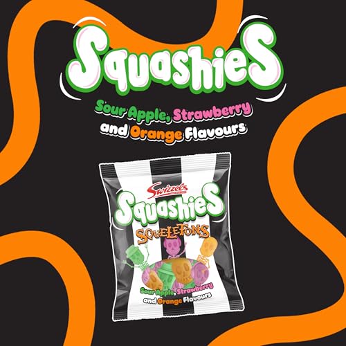 Swizzels Squashies Squeletons 120g - Halloween Chewy Sweets, Trick or Treat Candy
