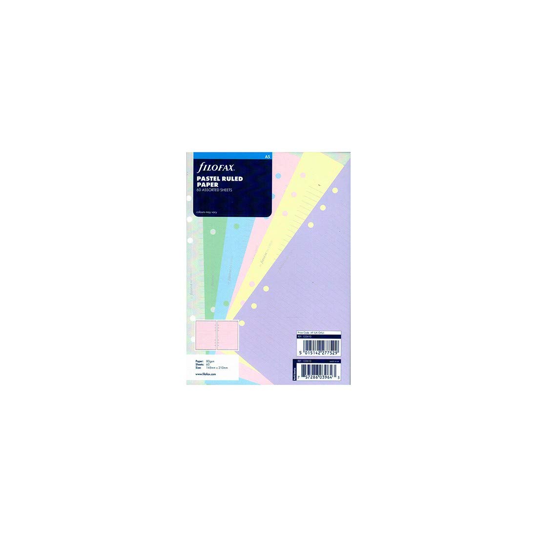 Filofax A5 Pastel Ruled Paper Refill | 60 Sheets | 80gsm | A5 Size 1