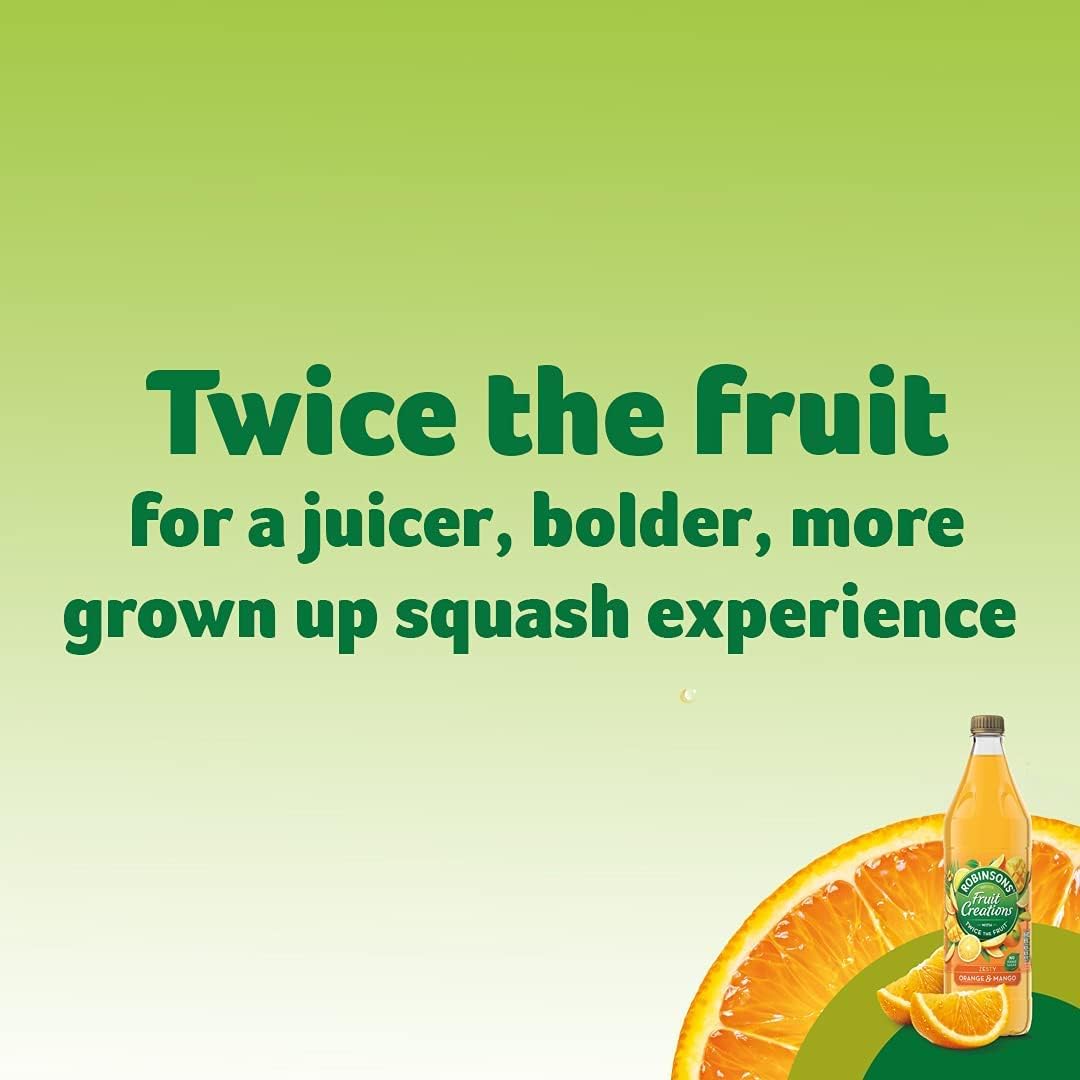 Robinsons Fruit Creations Zesty Orange & Mango Juice Drink, 1000ml