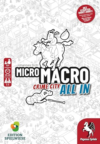Pegasus Spiele MicroMacro: Crime City 3 - All In Board Game | Ages 12+ | 1-4 Players 3