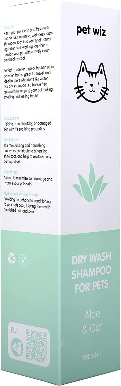 pet wiz Waterless Mousse Dog Shampoo - Aloe & Oat Scent | 200ml 5