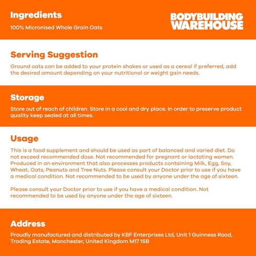 Bodybuilding Warehouse Pure Ultrafine Ground Oats - 100% British Vegan Oats