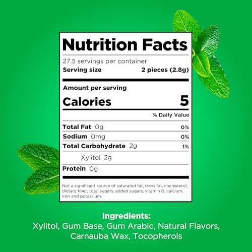 PUR Gum - Sugar Free Chewing Gum with Xylitol, Natural Spearmint Flavor, Vegan & Aspartame Free (55 Pieces, Pack of 6) 6