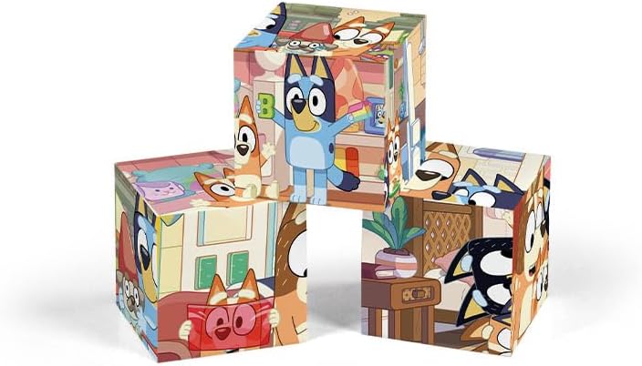 Clementoni Bluey 6-Piece Cube Puzzle Set - Educational Toddler Toy for Ages 2-4 2