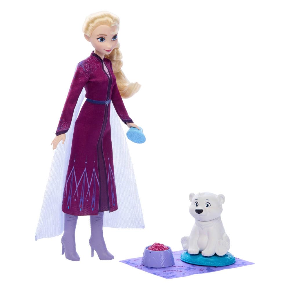 Mattel Disney Frozen Elsa Fashion Doll & Bear Cub Playset with 4 Accessories - Ages 3+