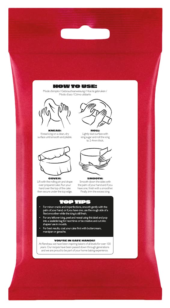 Renshaw Jet Black Just Roll With It Ready to Roll Fondant Icing, 1 kg 2