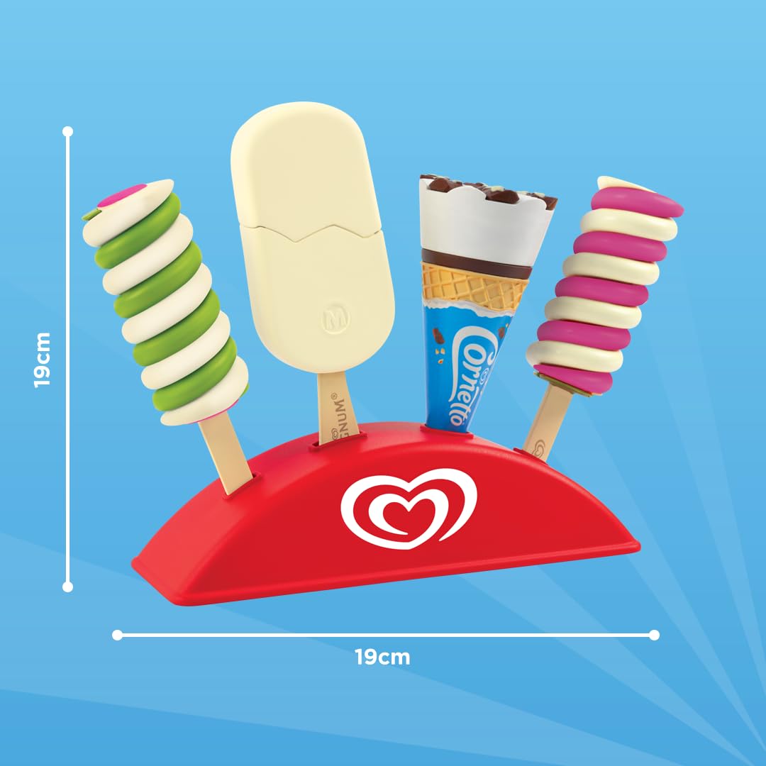 Casdon Official Walls Ice Cream Stand Toy - Pretend Play Set | Ages 2+ | Includes 4 Walls Ice Creams 5