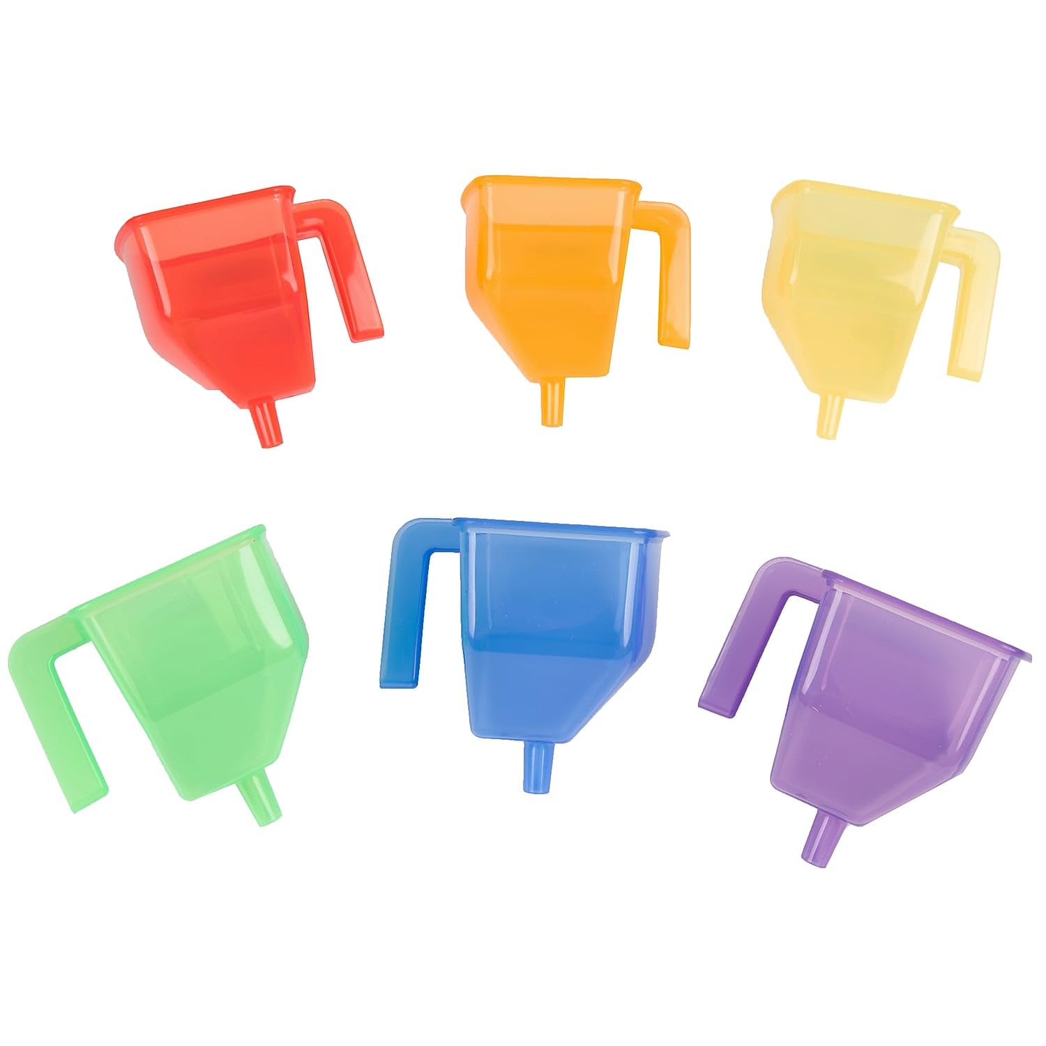 tickit Translucent Colour Funnels - Set of 6 | Early STEM & Motor Skills | Ages 18m+