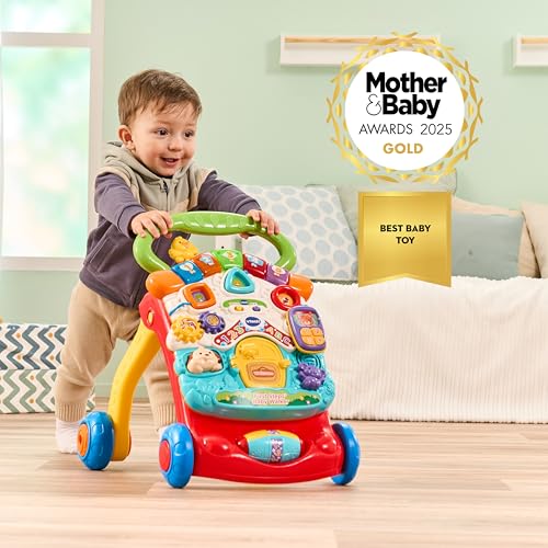 VTech First Steps Baby Walker - 2-in-1 Activity Centre with Lights, Sounds & Shape Sorter for 9 Months+ 12