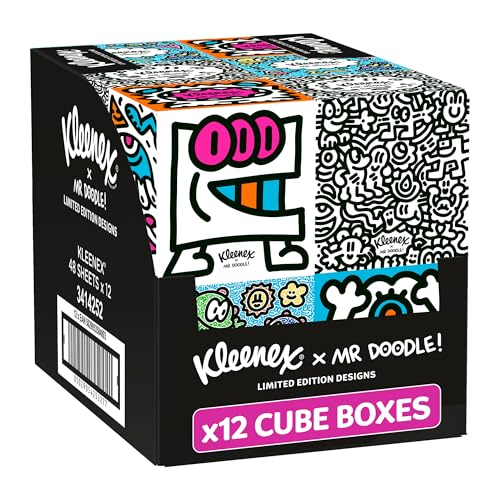 Kleenex - Mr Doodle Limited Edition Design Multipack Facial Tissues (12 Cubes)