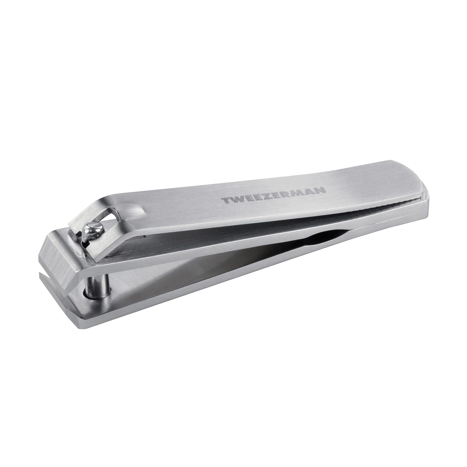 Tweezerman Extra Strength Nail Clippers - Trims Thick Nails, Wide Opening, Stainless Steel