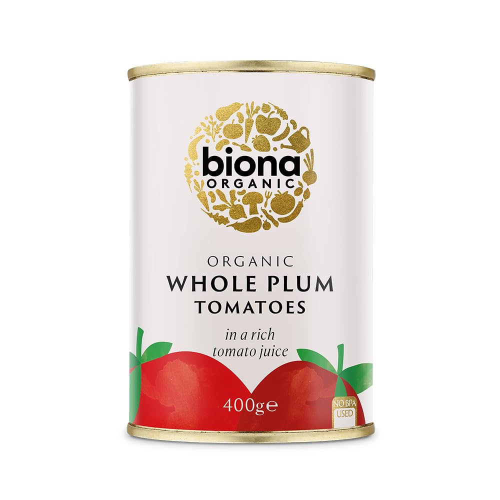Biona Bio-Tomaten, ganze Pflaumen, geschält, 400 g