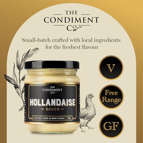 The Real Condiment Co - Hollandaise Sauce 190g, Ready to Eat Vegan & Gluten Free