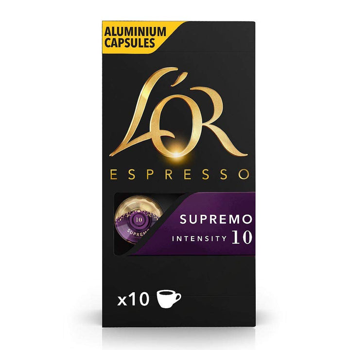 L'OR Espresso Supremo Intensity 10 - Coffee Capsules (Pack of 10)