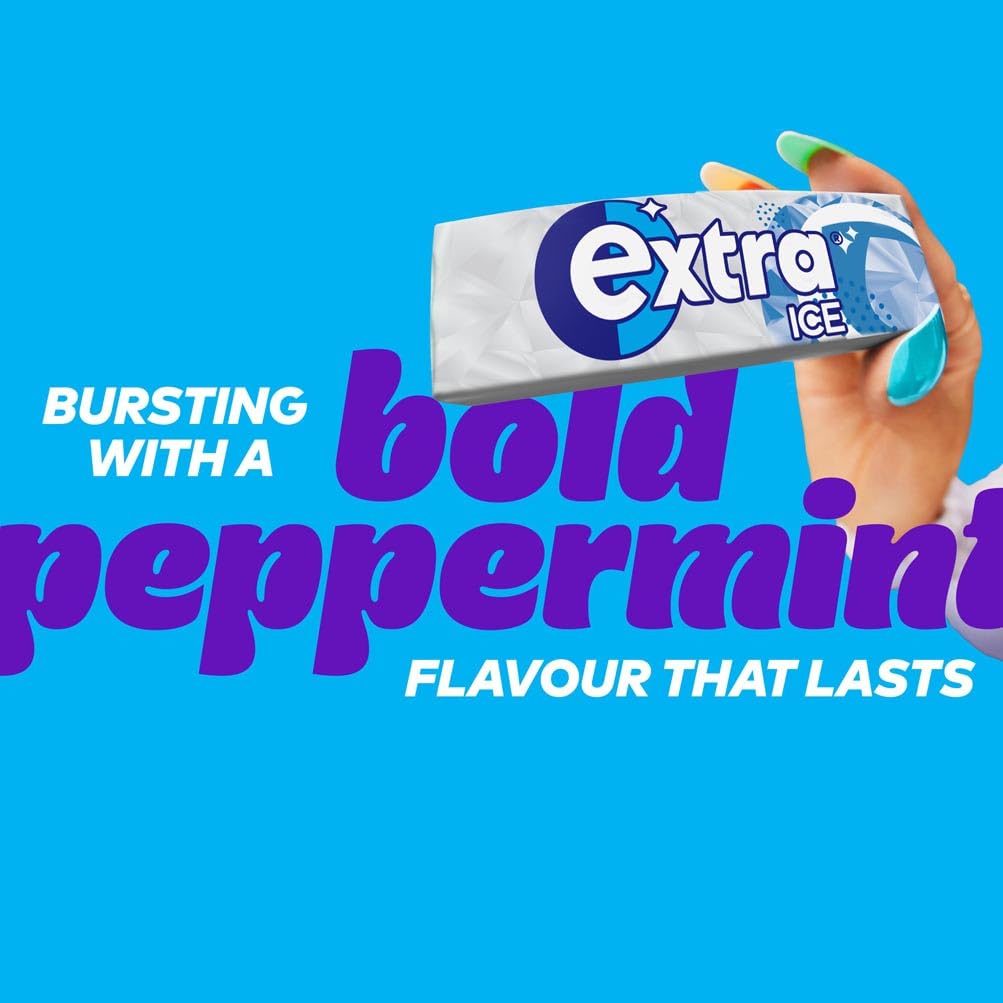 Extra Ice Peppermint Sugar Free Chewing Gum, 5 x 10 Pieces 3