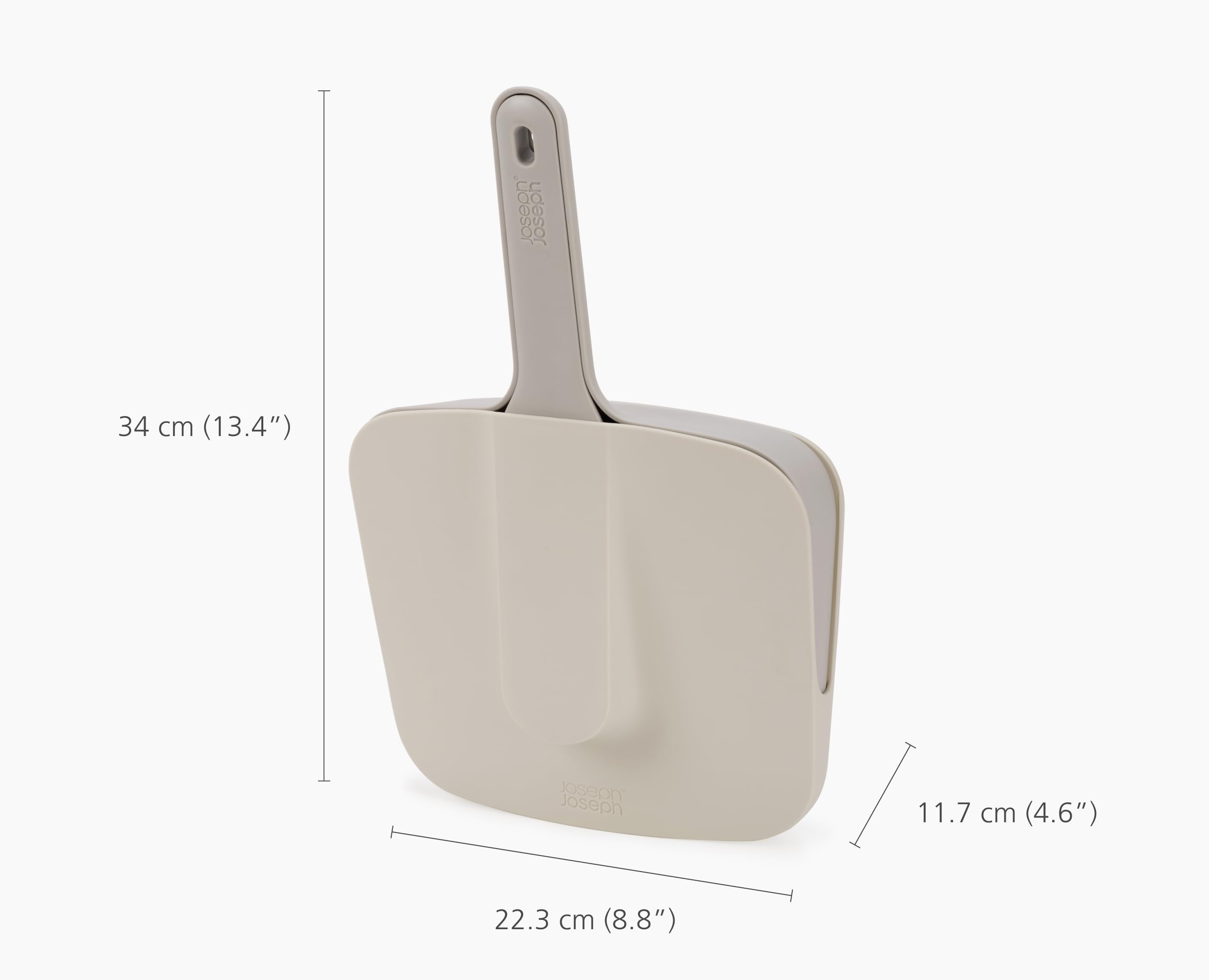 Joseph Joseph CleanTech Wall-mounted Indoor Dustpan & Brush Set in Stone 2