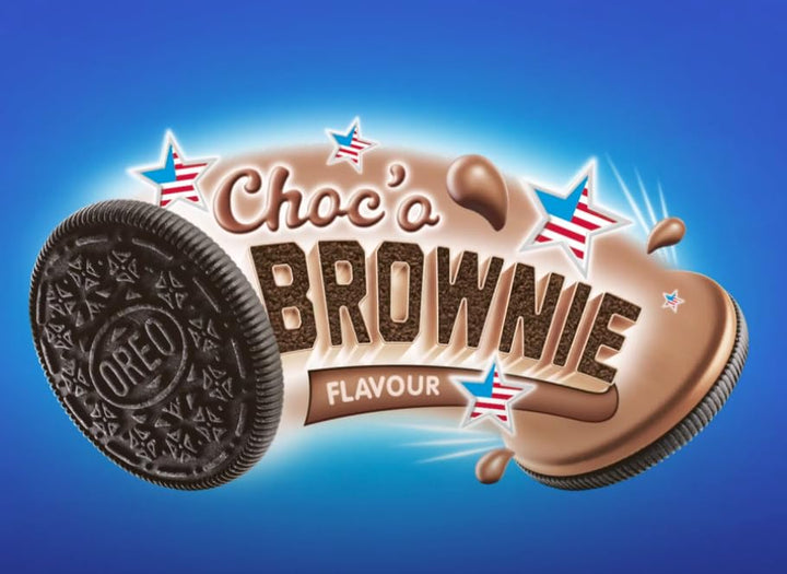Oreo Sandwich Biscuit Filled with Choco Brownie Batter Flavoured Creme, 154g