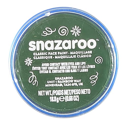 Snazaroo - Grass Green Classic Face Paint (18 ml) Pack of 5