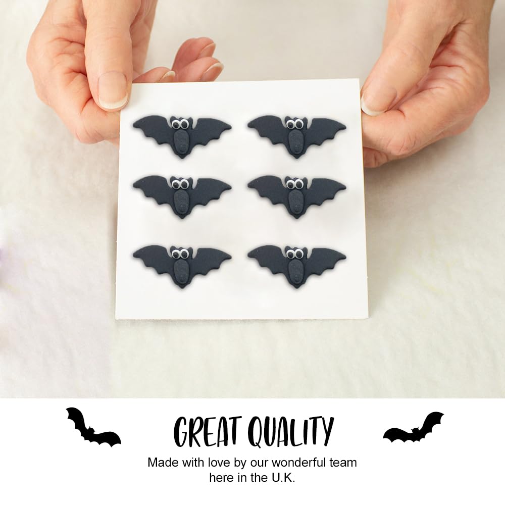 Anniversary House - 6pcs Halloween Vampire Bats Edible Cake Toppers