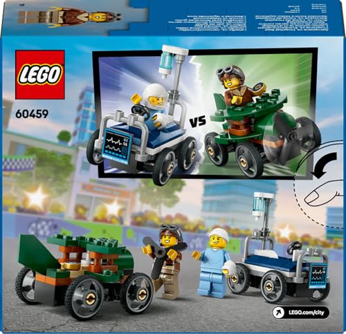 LEGO City Aeroplane vs. Hospital Bed Race Car Pack - Building Set for 5+ 13