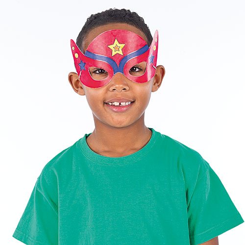 Baker Ross EF624 Star Hero Paper Masks for Decorating - 6 Pack, White | DIY Craft Kit 2