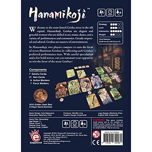 EmperorS4 Hanamikoji Board Game 6