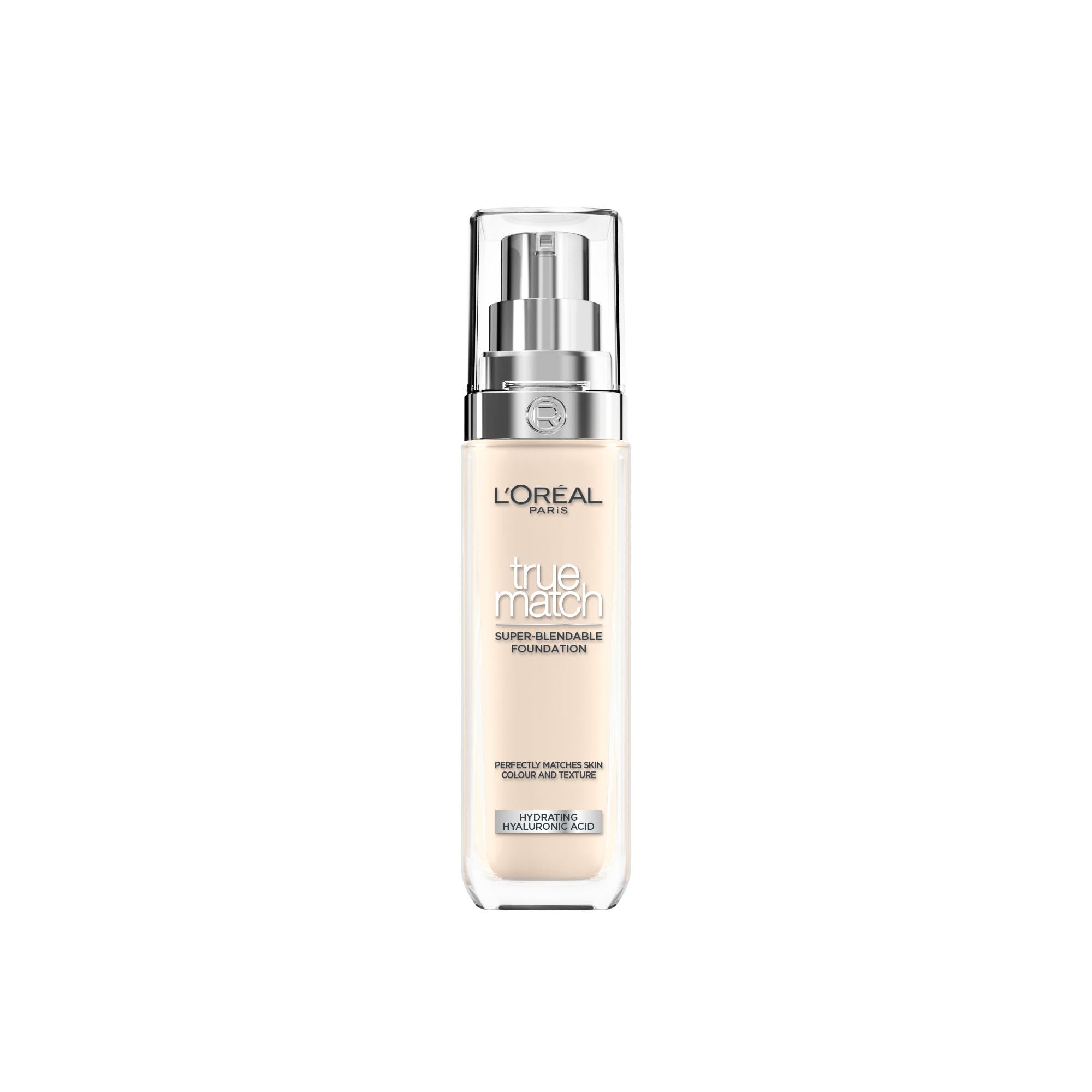 L'Oréal Paris True Match Hydrating Liquid Foundation with Hyaluronic Acid, SPF 16, 0.5C Porcelain Rose, 30 ml