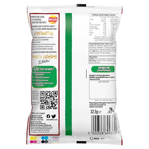 Walkers - Tomaten-Ketchup-Chips Multipack 32 x 32,5 g 6