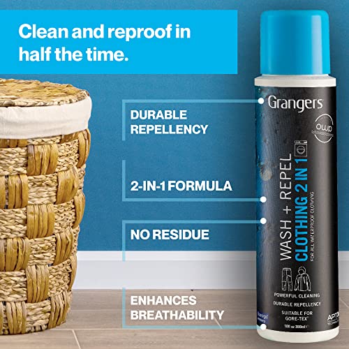 Grangers Clothing Wash and Repel 1 Litre - 2-in-1 Clean & Reproof Detergent 10