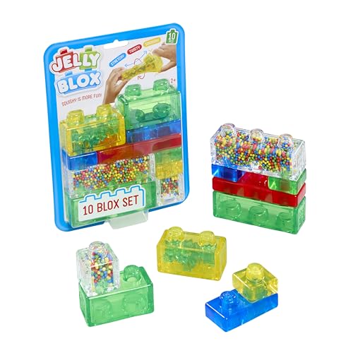 Jelly Blox - 10 Blox Set for Toddlers & Preschoolers | Squishy Building Fun