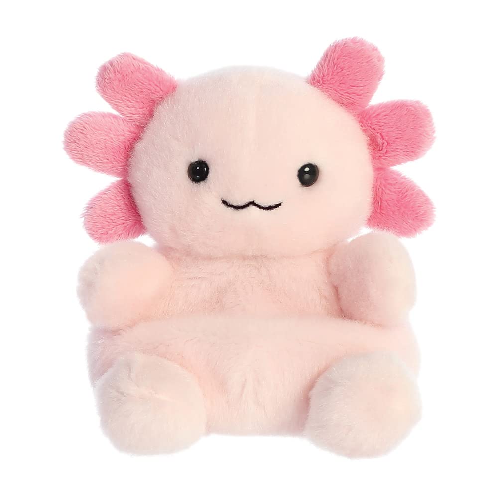 AURORA Palm Pals Ax Axolotl Soft Toy - Pink, 5 Inches | Eco-Friendly, Collectible Beanie 1