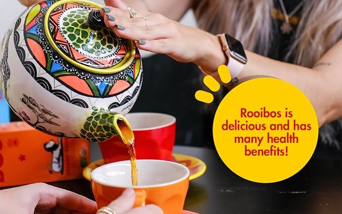 BOS Organic Rooibos Caffeine Free Tea Sachets Tin, 40 Tea Bags, 100g