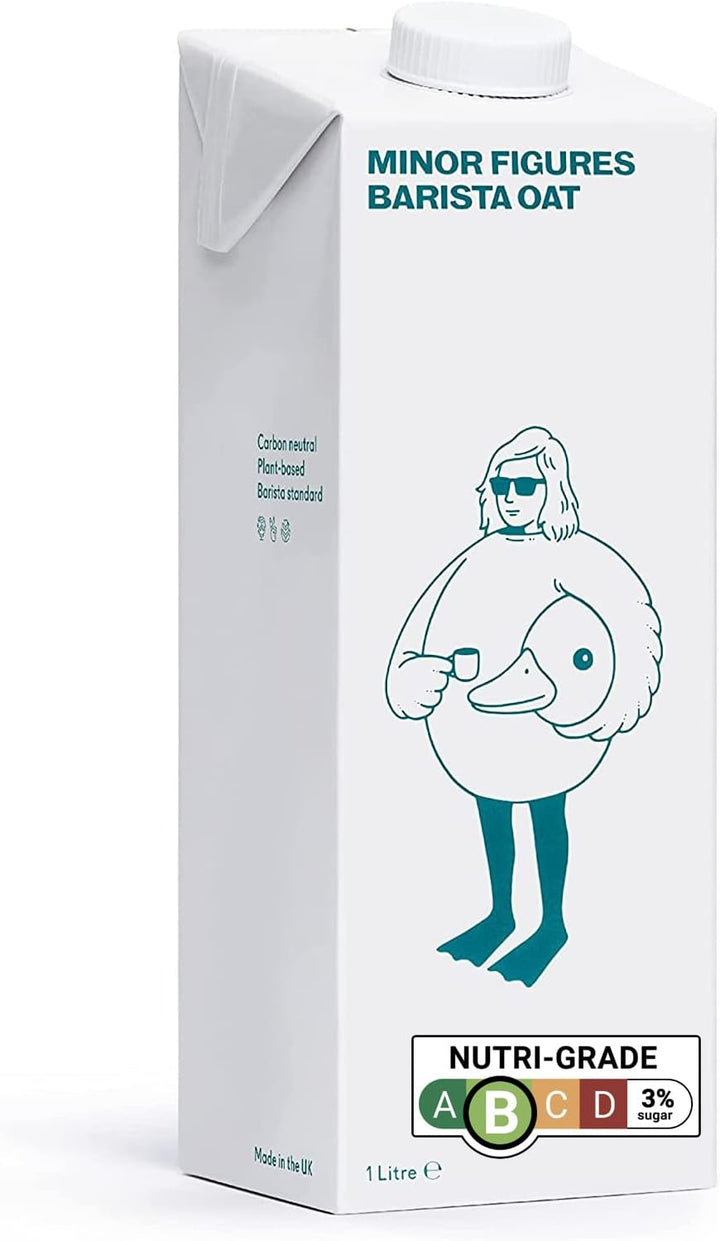 Minor Figures Barista Oat Milk, 1L (Long Life) - Dairy Free, No Added Sugar, Vegan