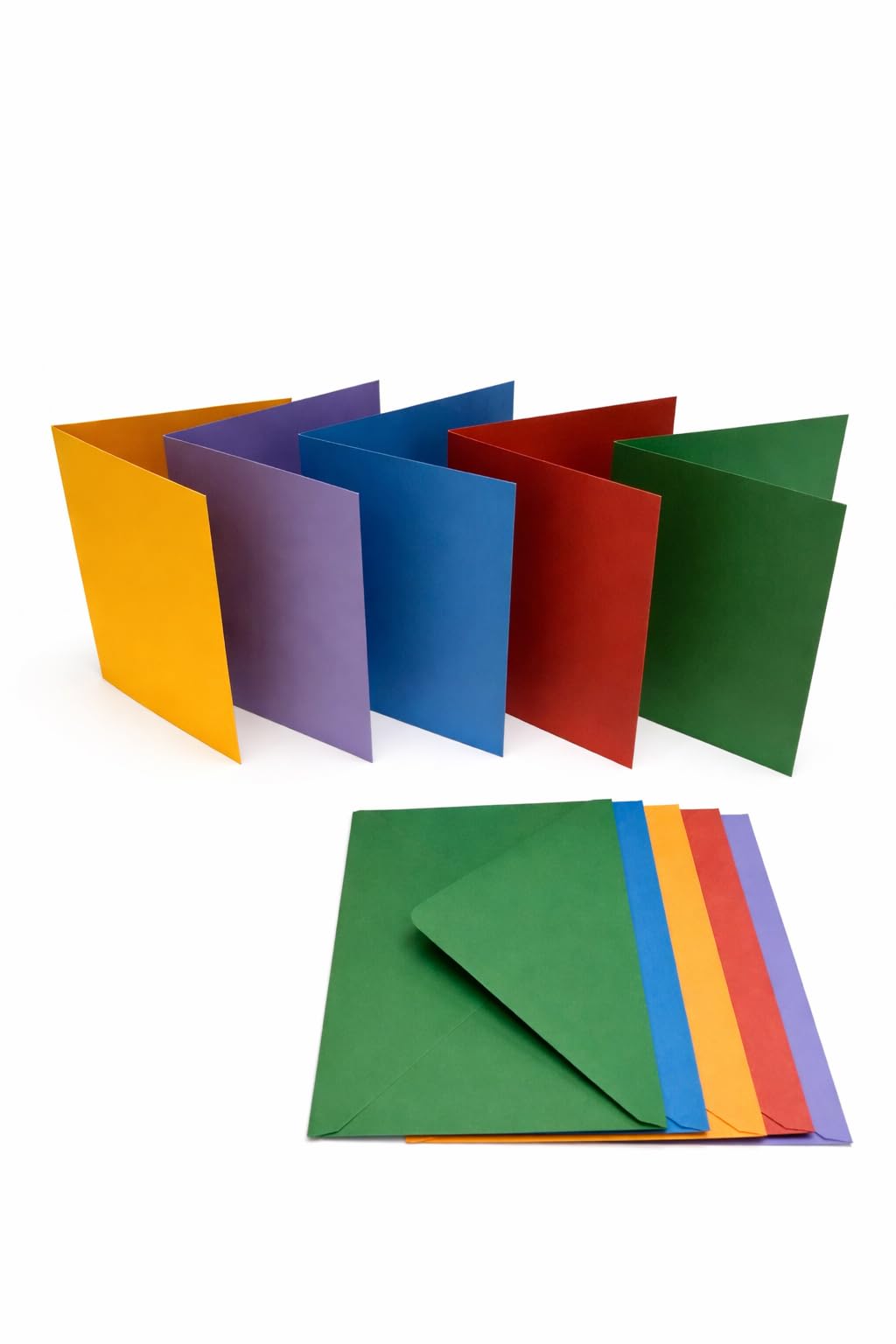 Craft UK 281 C6 Card and Envelope Pack of 50 - Mixed Bright Colors | 100 gsm Envelopes 1