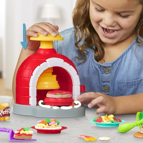 Play-Doh Kitchen Creations Pizza Oven Playset - 6 Colors & 8 Tools for Kids 3+