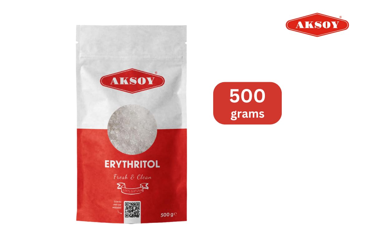 AKSOY Erythritol Granulated Sugar Substitute - Zero Calorie, 100% Natural, 500g 5