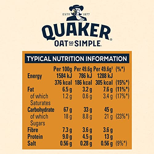 Quaker Oat So Simple Big Bowl Golden Syrup, 6 Sachets (297.6 g)
