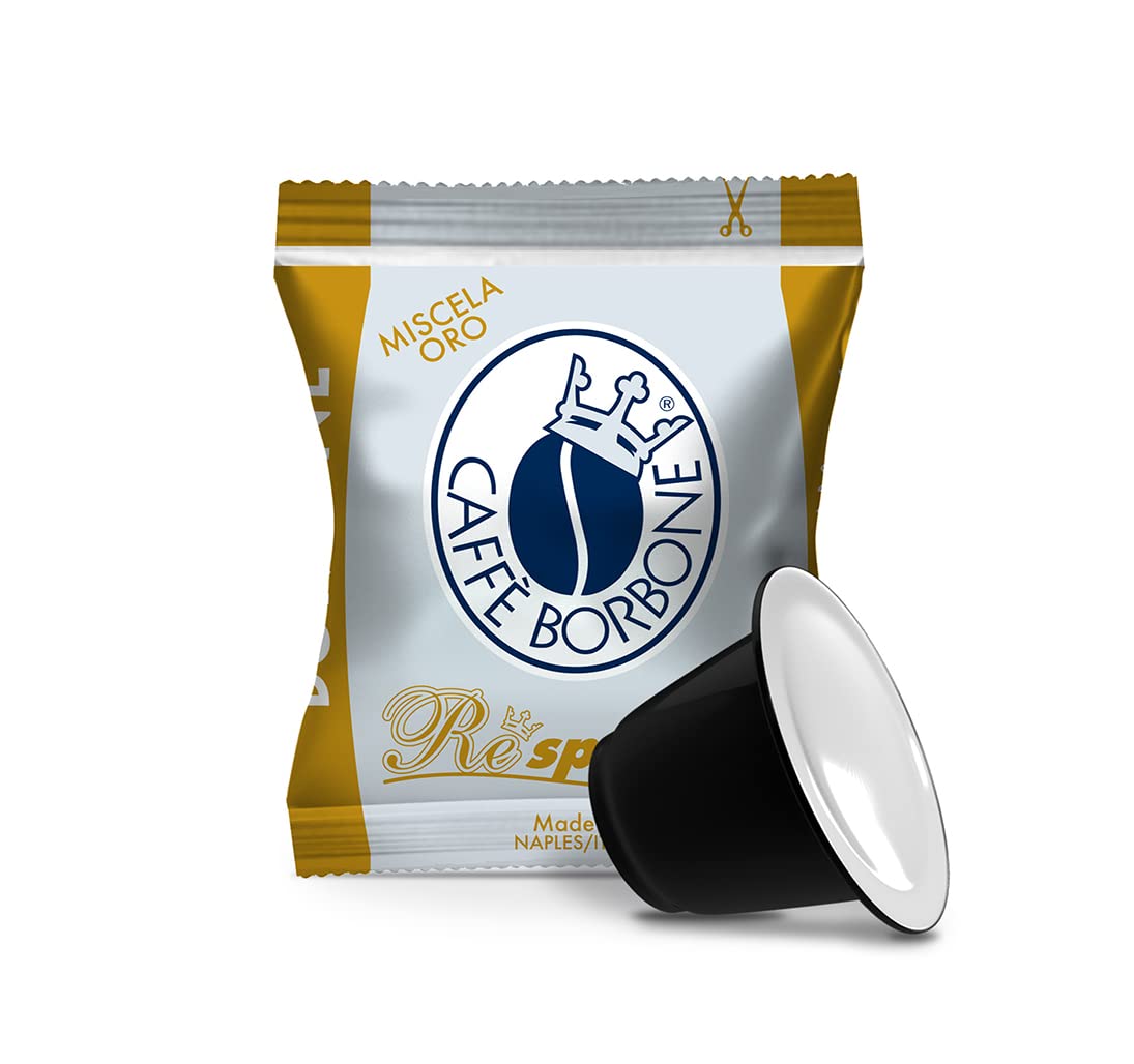 CAFFÈ BORBONE Respresso Gold Blend Coffee Capsules - 50 Count | Nespresso Compatible | Intensity 7.5 1