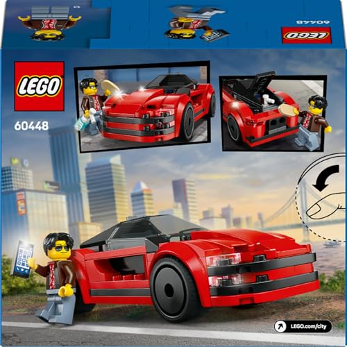 LEGO City Rotes Sportauto-Spielzeug – Baubares Fahrzeug-Spielset für Kinder ab 5 Jahren 18