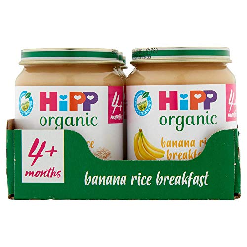 HiPP Organic Banana Rice Cereal Baby Food Jar 6+ Months (6 x 125g)